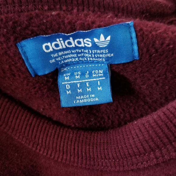 Maroon Adidas Crewneck Sweatshirt - Picture 7 of 10